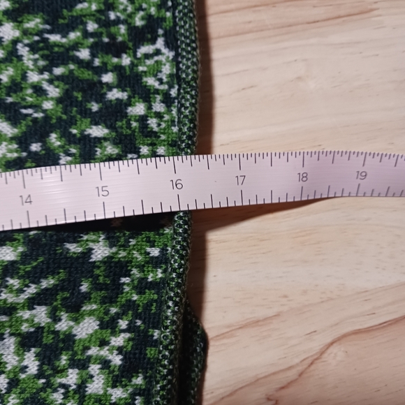 Anntian Jaqaurd Knit Cowl Neck 100% Wool Cropped Sweater One Size - Picture 8 of 8